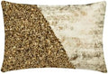 The HomeCentric Gold 12"x22" Lumbar Pillow Cover, Silk Beaded, Sequins & Pearls by TheHomeCentric