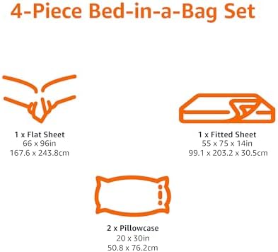 Amazon Basics Lightweight Microfiber 4-Piece Bed Sheet Set - Image 6