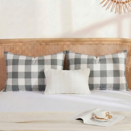 Merryword 100% Cotton Pillow Cases, King Size, Soft Breathable Bed Pillow Covers - Image 4