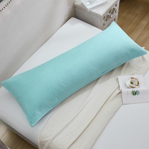 Quilted Body Pillow Cover, Striped Long Size 21"x54" Body Pillowcase 1PC Soft - Image 3