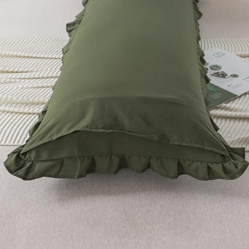 H Household Seersucker Body Pillowcases, 20x54 inches Long Pillowcase Ruffled - Image 4