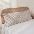 Merryword 100% Cotton Body Pillow Cover, 20 x 54, Taupe Gingham Pillowcase by Merryword