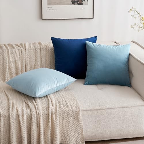 MIULEE 12x20 Inch Lumbar Velvet Throw Pillow Covers Dark Blue - Image 5