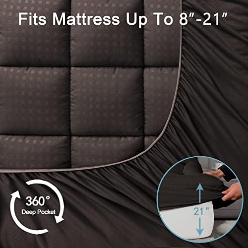 HYLEORY Twin Mattress Pad Quilted Fitted Mattress Protector Cooling Pillow Top - Image 5