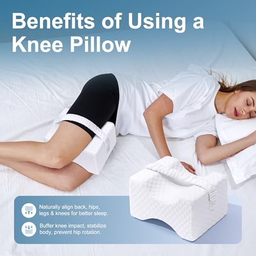 UJPFEO Knee Pillow for Side Sleepers, Memory Foam Leg Support Pillow for - Image 6