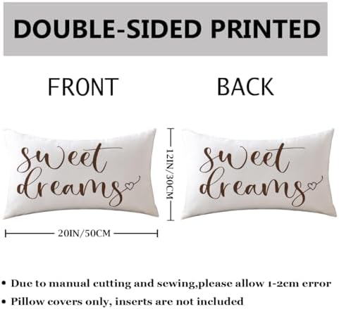 Bedding Decorative Lumbar Pillowcases Sweet Dreams Good Night Cushion Covers - Image 6
