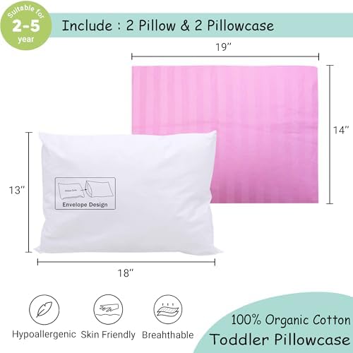 ZPECC Toddler Pillow with Pillowcase 2 Pack - Image 2