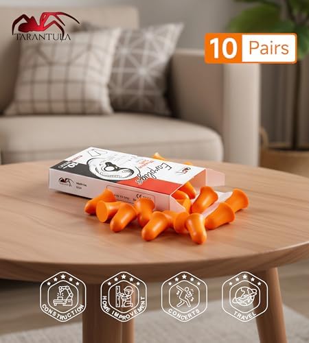 Tarantula 10 Pairs 33 NRR Soft Foam Ear Plugs, Noise Cancelling - Image 3