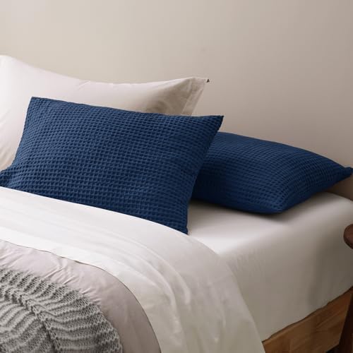 PHF Ultra Soft Waffle Pillow Shams Standard 20"x26", No Insert - Image 3