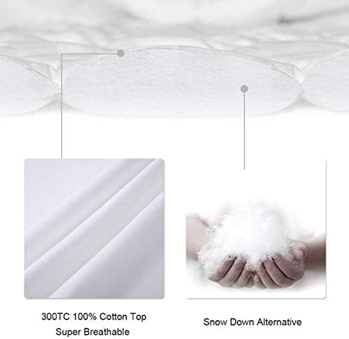 LEISURE TOWN Cotton King Mattress Pad Fitted Quilted Mattress Cover - Image 3