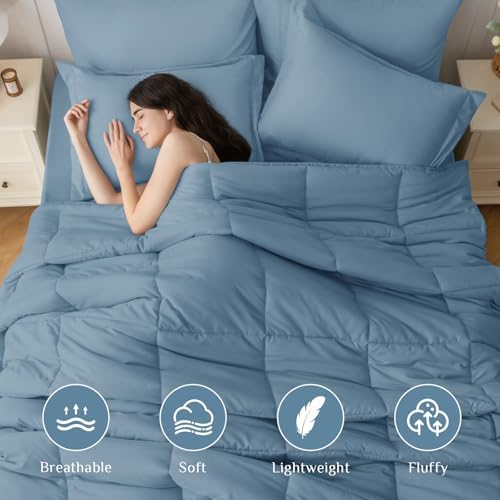JOLLYVOGUE King Comforter Set, Ultra-Soft Bed in a Bag King Size 7 Pieces - Image 2
