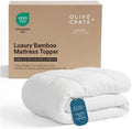 Olive + Crate Bamboo Mattress Topper, Queen Size Pillow Top Pad by OliveCrate