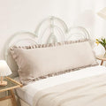 Taupe Body Pillow Cover 20x54inches Long Pillowcase Ruffled Pillowcases Shabby by Merryword