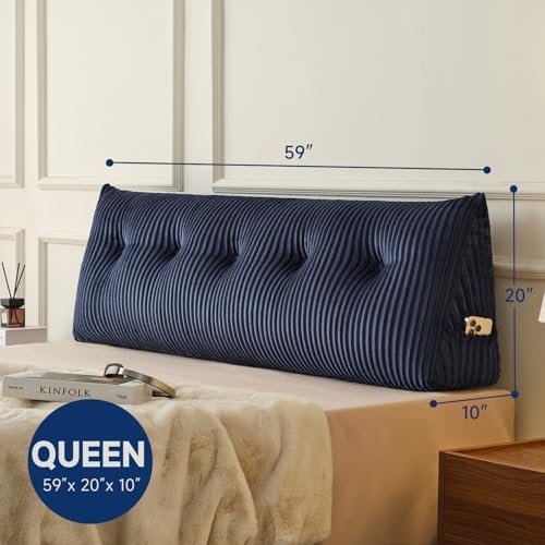 Z-hom Large Headboard Pillow Queen, NO ROLL Pillow, Wedge Pillow Headboard - Image 3