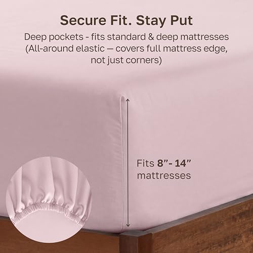 Soft Natural 100% Cotton Sateen King Size Fitted Sheets - Image 4
