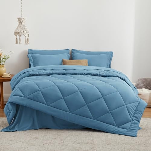 Love's cabin Oversized Queen Comforter Set, 7 Pieces Bed in a Bag, All Season - Image 2