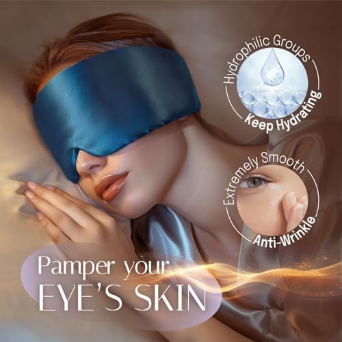 OLESILK 100% Mulberry Silk Sleep Mask, Large Size, Pressureless - Image 3