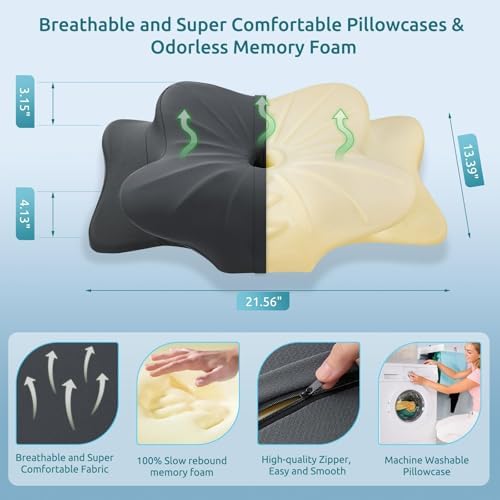 DONAMA Cervical Pillow for Neck and Shoulder Pain Relief, Cooling Contour - Image 4
