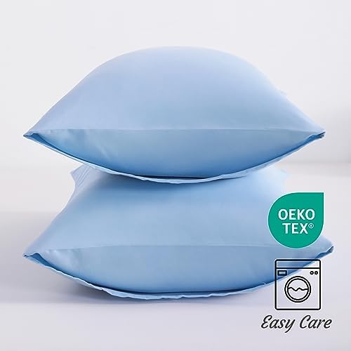 NTBAY Queen Microfiber Pillowcases, Sky Blue - Image 3