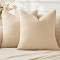 MIULEE Beige Chenille Couch Throw Pillow Covers by MIULEE