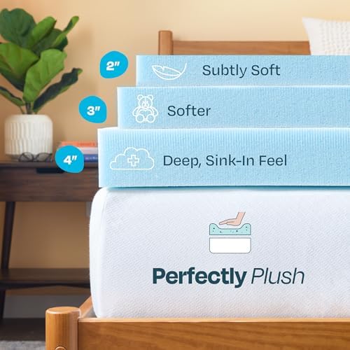 Linenspa Memory Foam Mattress Topper, Short Queen Size - Image 4