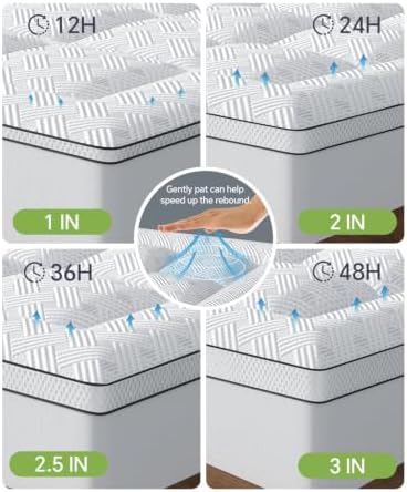 3 Inch King Mattress Topper Bamboo Viscose Thick Pillow Top Mattress Pad - Image 5