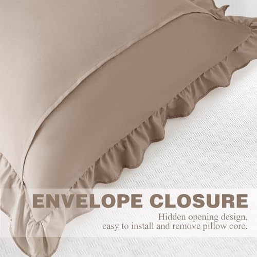 KKJIAF 2 Pack Ruffle Pillow Cases 18x18 Inches - Image 6