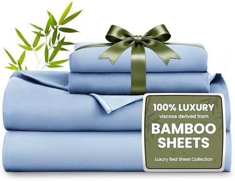 Love's cabin 3 Piece Twin Sheet Set, 100% Rayon Derived from Bamboo, Cooling & by Lovescabin