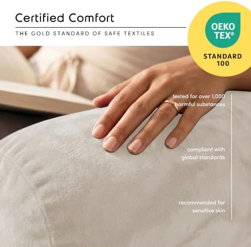 Nestl Reading Pillow for Bed, Back Pillow for Sitting Up in Bed - Image 5