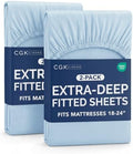 CGK Linens 2 Pack Extra Deep Twin Fitted Sheets by CGKUnlimited