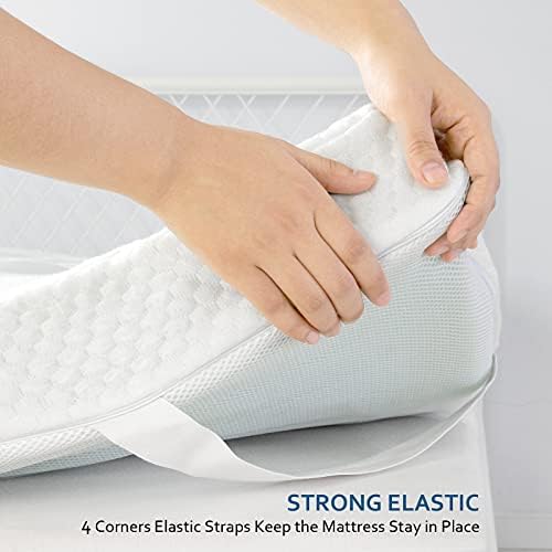 Moonsea Twin Size Memory Foam Mattress Topper Cover, 1-2 Inch Zippered - Image 6