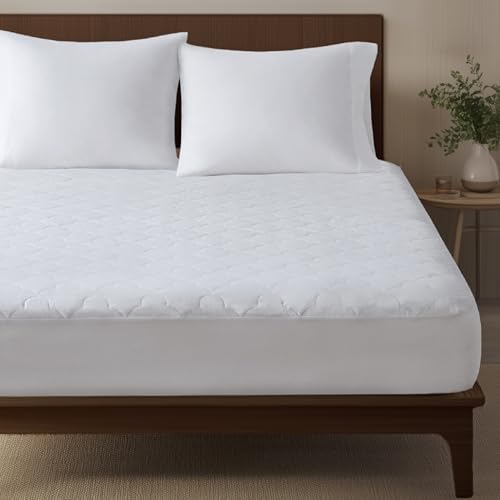 Sleep Philosophy Twin Size Mattress Pad, 100% Cotton Mattress Protector by SLEEPPHILOSOPHY
