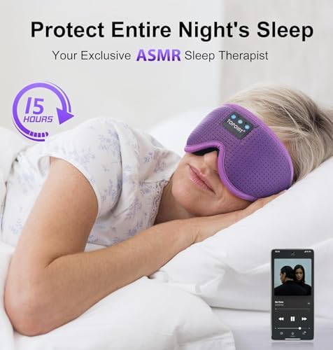TOPOINT Sleep Mask Headphones Bluetooth 5.4, 3D Eye Mask - Image 5