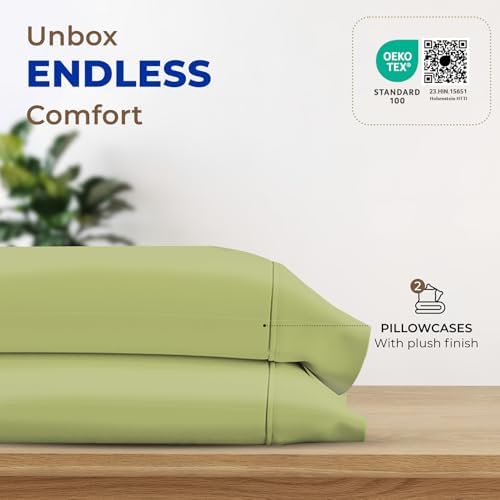 Thread Spread 100% Egyptian Cotton King Size Pillow Cases Set of 2 - Image 3