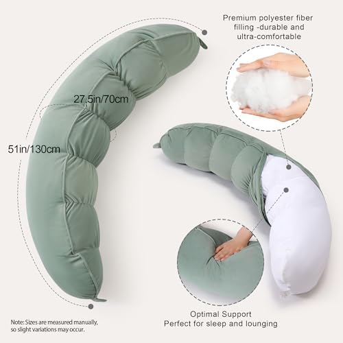 Peallow – Long Round Body Pillow - Image 3