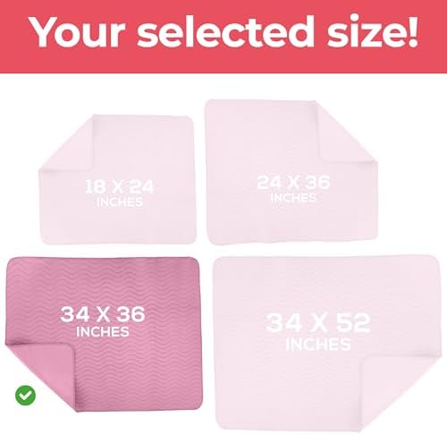 4 Pack Waterproof Reusable Heavy Absorbency Incontinence Bed Pads 34"x36" - Image 4