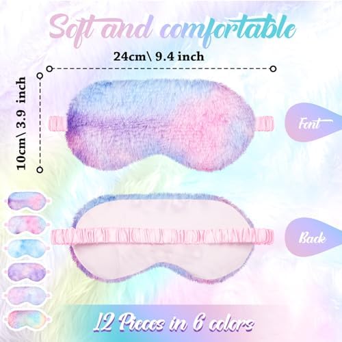 Cuffbow 12 Pcs Plush Sleep Mask - Image 2