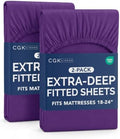 CGK Linens 2 Pack Extra Deep Cal King Fitted Sheets by CGKUnlimited