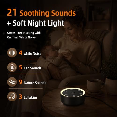 Kipcush White Noise Machine for Sleeping, Baby & Adults, High-Fidelity - Image 3