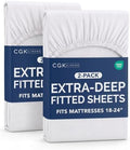 CGK Linens 2 Pack Extra Deep Queen Fitted Sheets by CGKUnlimited