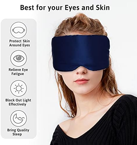 Silk Sleep Mask for Women Men Satin, ATreebag Eye Sleeping Mask & Blindfold - Image 3