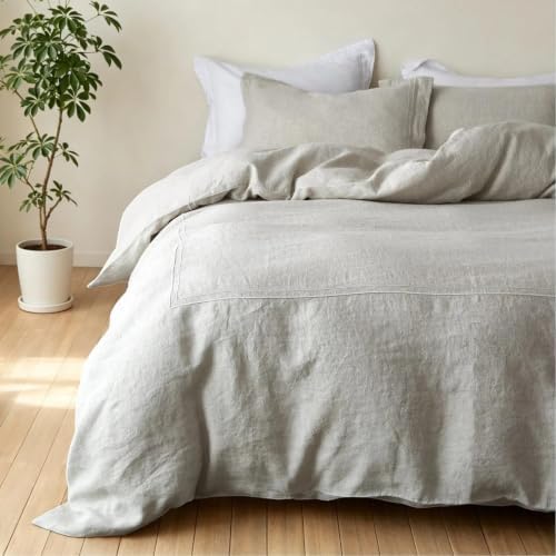 Simple&Opulence 100% Washed Linen Duvet Cover Set 104"x92" by SimpleOpulence