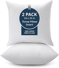 LANE LINEN 24x24 Throw Pillow Inserts Set of 2, Back Support by LaneLinen