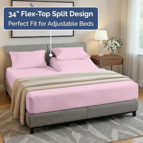 Flex Top Split Head King 4 Piece Sheet Set - Image 3