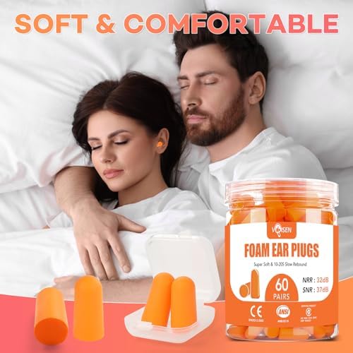 VOISEN 60 Pairs Foam Ear Plugs, Ear Plugs - Image 6