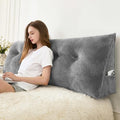 Zelladorra Headboard Pillow Queen, Triangular Wedge Pillow Headboard by ZELLADORRA