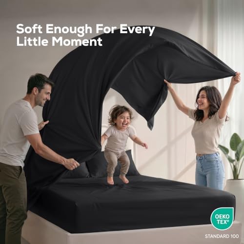 King Sheets Set, 4 Pieces 16" Deep Pocket Hotel Luxury Bed Sheets - Image 5