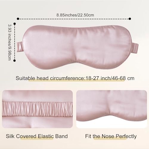 ZIMASILK 100% 22 Momme Pure Mulberry Silk Sleep Mask, Filled - Image 4