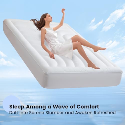Waterproof Mattress Pad Full, Quilted Fitted Full Mattress Protector - Image 3