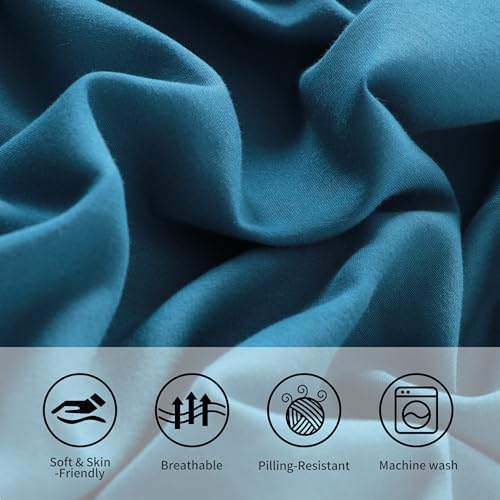 Queen Pillow Cases, 2 Pack, 20x30 in, Microfiber, Slate Blue - Image 5